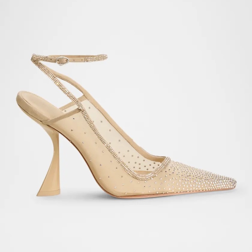 Cult Gaia Beige Embellished Heels